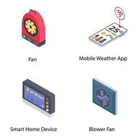 éléments de climatisation à domicile vecteur