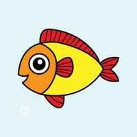 mignonne poisson dessin animé. vecteur illustration