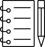 carnet ligne vecteur icône conception