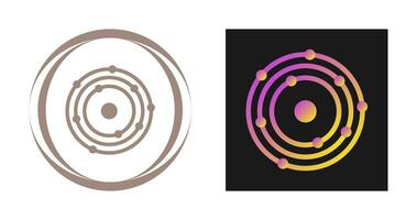 icône de vecteur de structure atomique