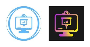 icône de vecteur de présentation en ligne
