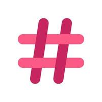 rose hashtag symbole. vecteur illustration