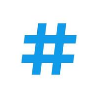 bleu hashtag symbole. vecteur illustration