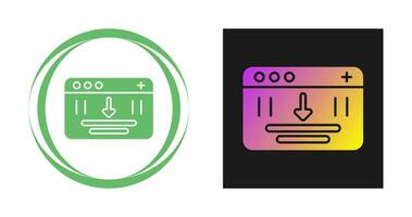icône de vecteur de téléchargement de navigateur