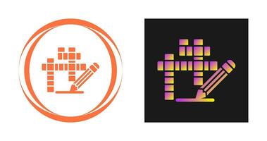 icône de vecteur de mots croisés