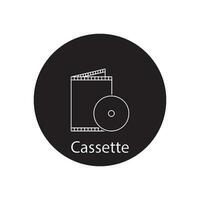 vecteur d'icône de cassette