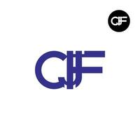 lettre cjf monogramme logo conception vecteur