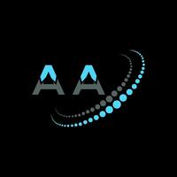 conception créative du logo de la lettre aa. un design unique. vecteur