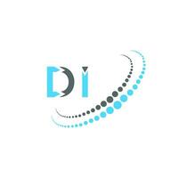 conception créative du logo de la lettre di. di design unique. vecteur