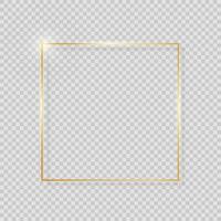 cadre texturé scintillant de peinture dorée sur fond transparent. illustration vectorielle vecteur