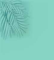 belle illustration vectorielle de palmier feuille silhouette fond vecteur