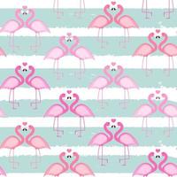 illustration vectorielle mignon motif flamant rose vecteur