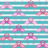 illustration vectorielle mignon motif flamant rose vecteur