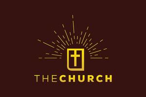 branché et professionnel lettre u église signe Christian et paisible vecteur logo conception
