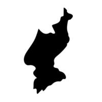 Nord coréen carte silhouette icône. vecteur. vecteur