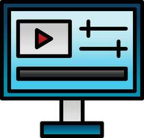 conception d'icône vectorielle d'édition vidéo vecteur