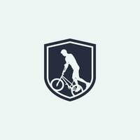 logo de vélo de montagne vecteur