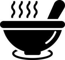 solide icône pour soupe vecteur