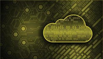 cloud computing cyber circuit futur technologie concept arrière-plan vecteur