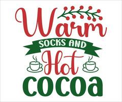 chaussettes chaudes et chocolat chaud vecteur