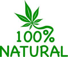 100 présent Naturel vecteur logo ou icône, blanc Contexte cent pour cent Naturel logo