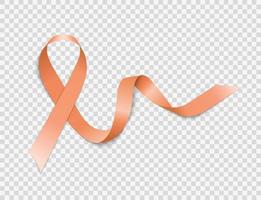 ruban orange un symbole de leucémie. illustration vectorielle vecteur