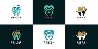 dentaire logo conception collection avec Créatif et moderne concept prime vecteur