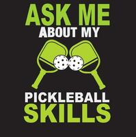 pickleball vecteur , pickleball T-shirt conception, pickleball T-shirt conception graphique modèlei