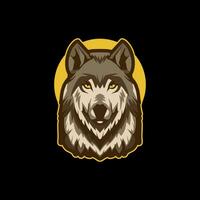 meilleur illustration de sauvage Loup pour mascotte, logo ou autocollant vecteur