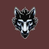 meilleur illustration de sauvage Loup pour mascotte, logo ou autocollant vecteur