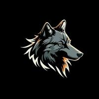 meilleur illustration de sauvage Loup pour mascotte, logo ou autocollant vecteur