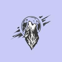 meilleur illustration de sauvage Loup pour mascotte, logo ou autocollant vecteur