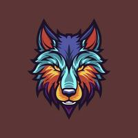 meilleur illustration de sauvage Loup pour mascotte, logo ou autocollant vecteur