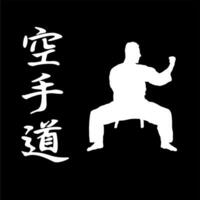 martial art silhouette vecteur illustration