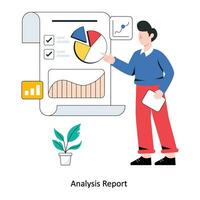 une analyse rapport plat style conception vecteur illustration. Stock illustration