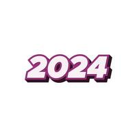 2024 Nouveau année fête conception vecteur