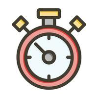 chronomètre vecteur épais ligne rempli couleurs icône pour personnel et commercial utiliser.
