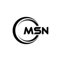 msn logo conception, inspiration pour une unique identité. moderne élégance et Créatif conception. filigrane votre Succès avec le frappant cette logo. vecteur