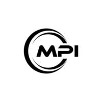 mpi logo conception, inspiration pour une unique identité. moderne élégance et Créatif conception. filigrane votre Succès avec le frappant cette logo. vecteur