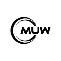 muw logo conception, inspiration pour une unique identité. moderne élégance et Créatif conception. filigrane votre Succès avec le frappant cette logo. vecteur