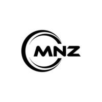 mnz logo conception, inspiration pour une unique identité. moderne élégance et Créatif conception. filigrane votre Succès avec le frappant cette logo. vecteur