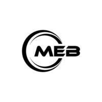 meb logo conception, inspiration pour une unique identité. moderne élégance et Créatif conception. filigrane votre Succès avec le frappant cette logo. vecteur