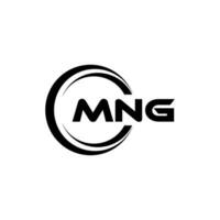 mng logo conception, inspiration pour une unique identité. moderne élégance et Créatif conception. filigrane votre Succès avec le frappant cette logo. vecteur