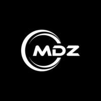 mdz logo conception, inspiration pour une unique identité. moderne élégance et Créatif conception. filigrane votre Succès avec le frappant cette logo. vecteur