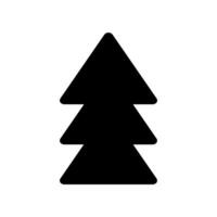 forêt Noël arbre silhouette icône vecteur