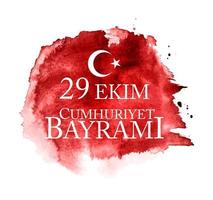 29 ekim cumhuriyet bayrami kutlu olsun. traduction 29 octobre jour de la république turquie et fête nationale en turquie, joyeuses fêtes vecteur