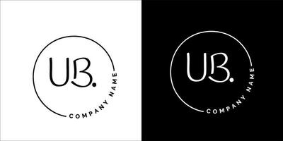le logo dit ub sur une noir et blanc Contexte vecteur