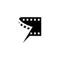 film bobine vecteur, cinéma logo sur blanc Contexte vecteur