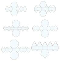 modifiable collection pliable boîte mourir Couper cube modèle plan disposition avec Coupe et notation lignes vecteur dessiner graphique conception