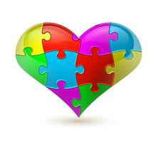 Coeur de puzzle. Illustration vectorielle vecteur